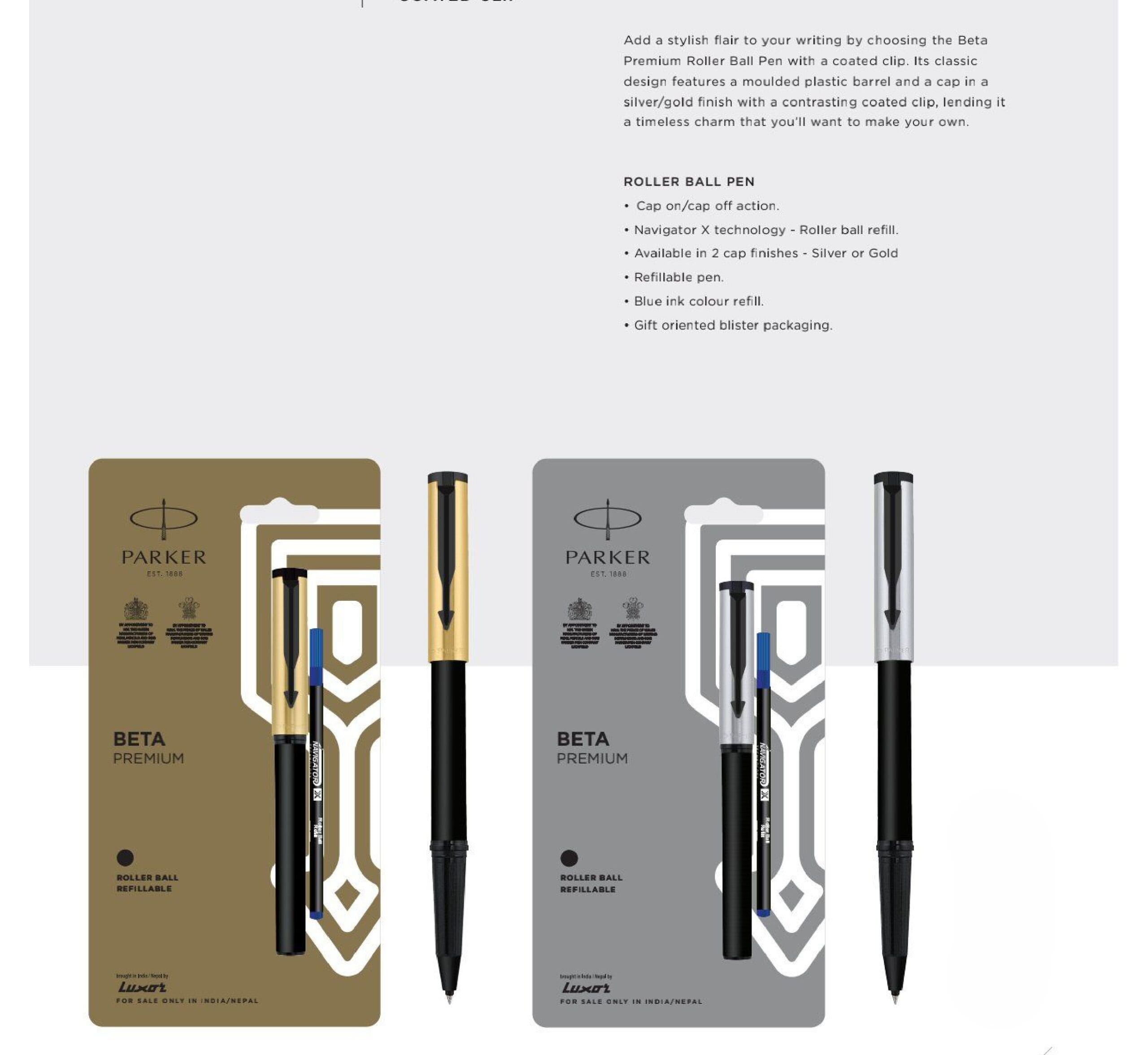 Parker Beta Premium Roller Ball Pen